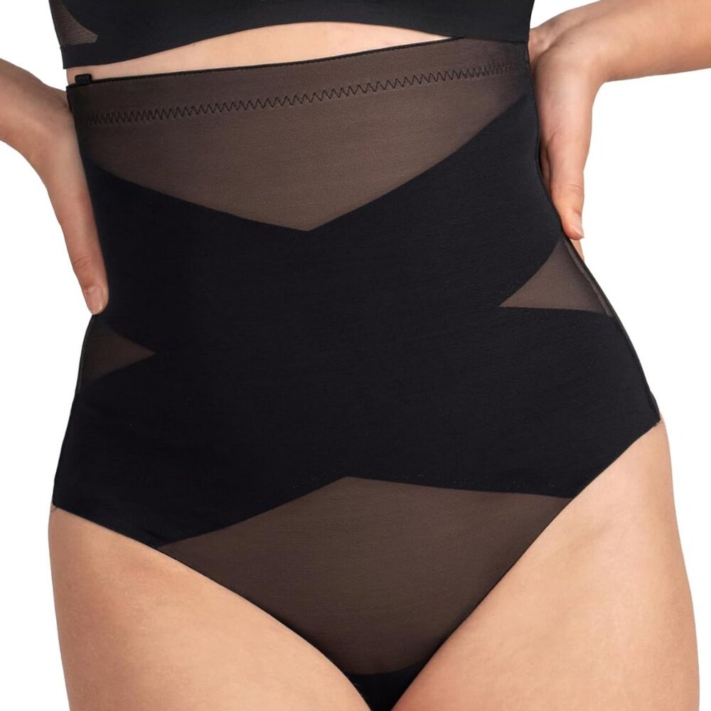 NWT Honeylove SuperPower Thong in Runway black & nude color - XXL / 2X
